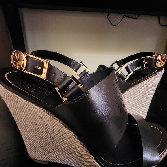 Tory Burch Brown leather Wedge platforms - Picture 5 of 7